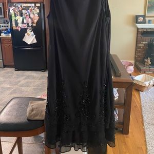 black dress with beaded details